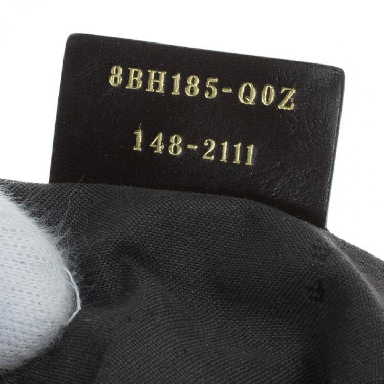 Pre Owned Fendi Brown Canvas Pequin Roll Tote