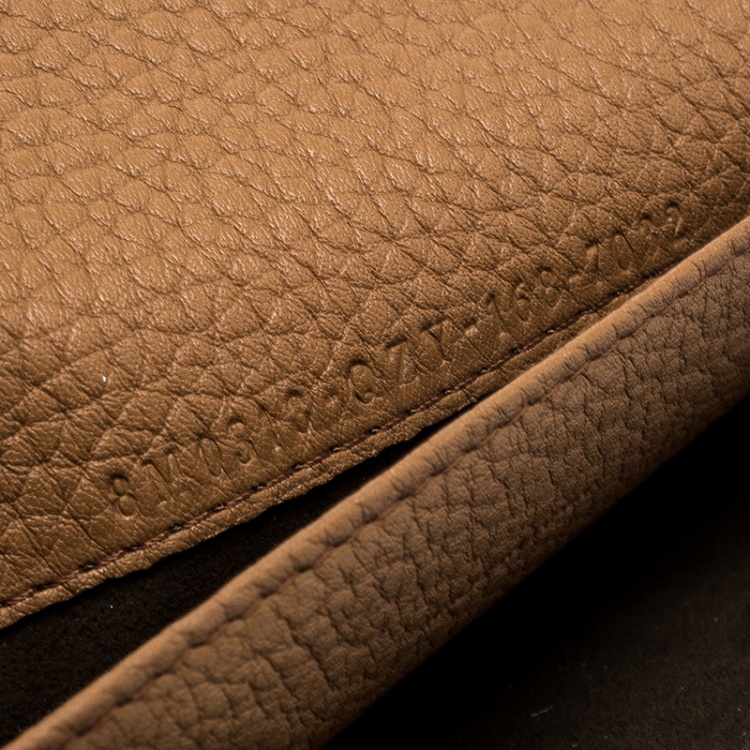 Pre Owned Fendi Brown Leather Mini Peekaboo Clutch
