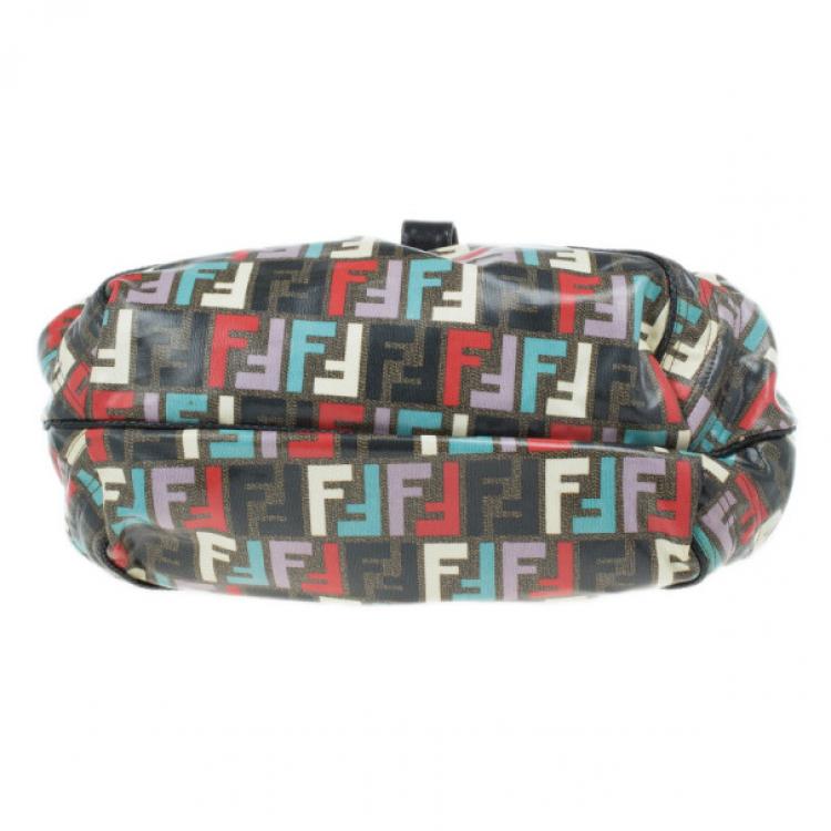 Pre Owned Fendi Multicolor Coated Canvas Spy Bag