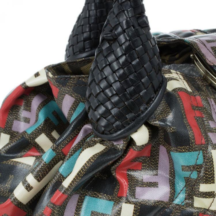 Pre Owned Fendi Multicolor Coated Canvas Spy Bag