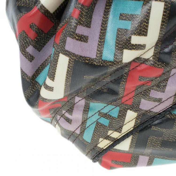 Pre Owned Fendi Multicolor Coated Canvas Spy Bag