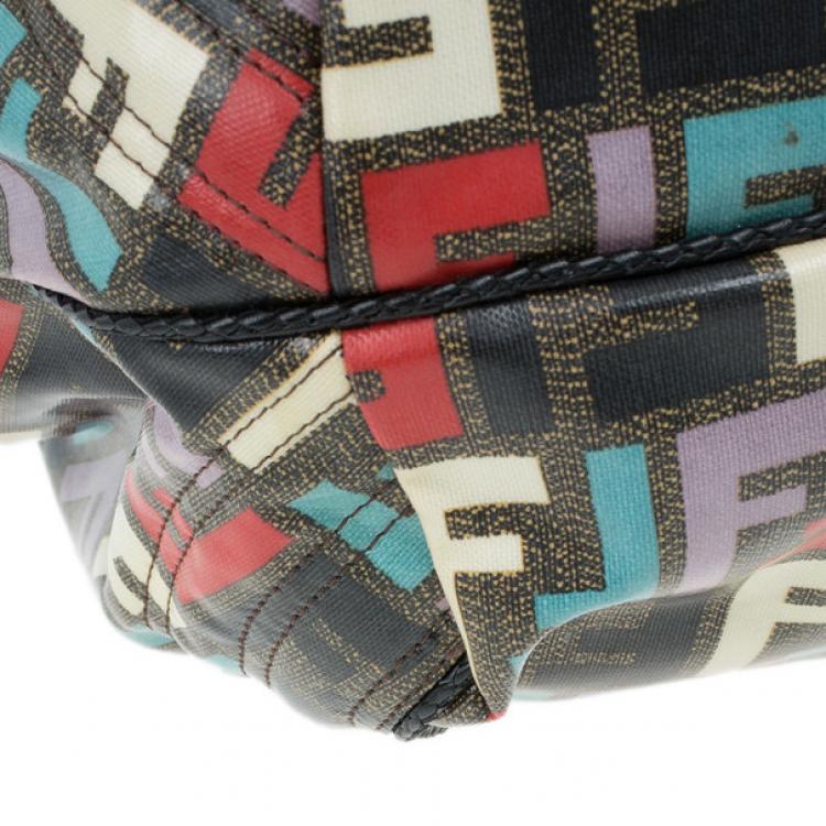 Pre Owned Fendi Multicolor Coated Canvas Spy Bag