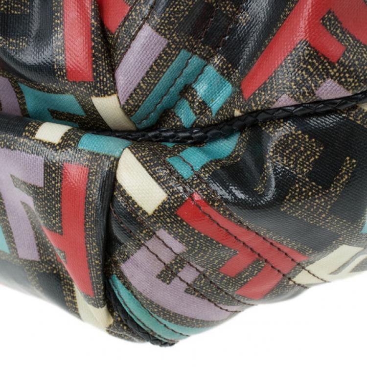 Pre Owned Fendi Multicolor Coated Canvas Spy Bag