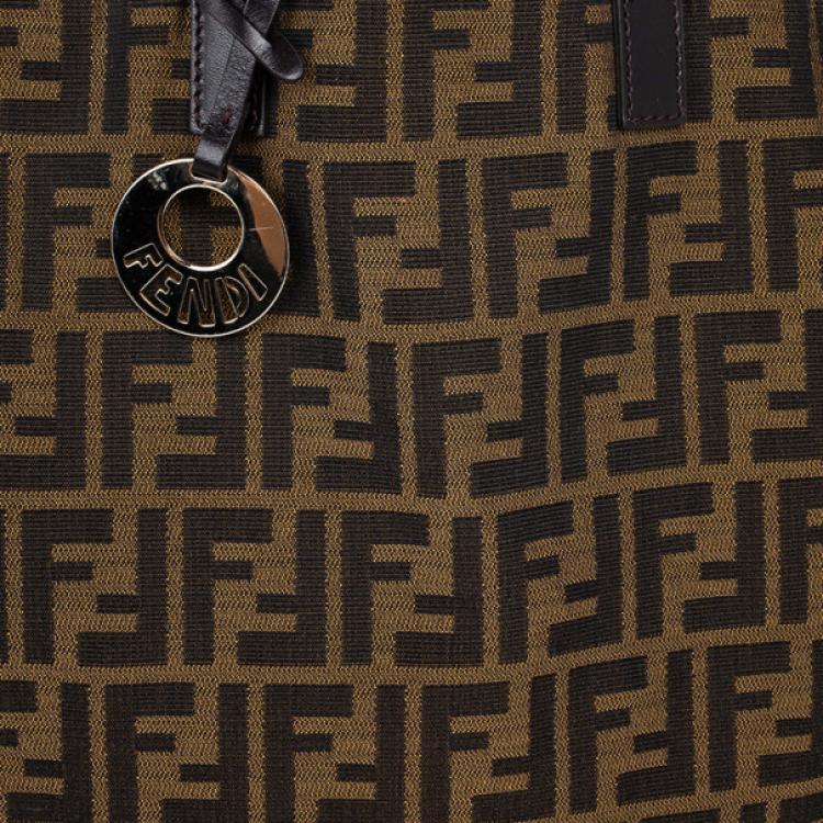 Pre Owned Fendi Brown Vertical Chef Shopping Bag