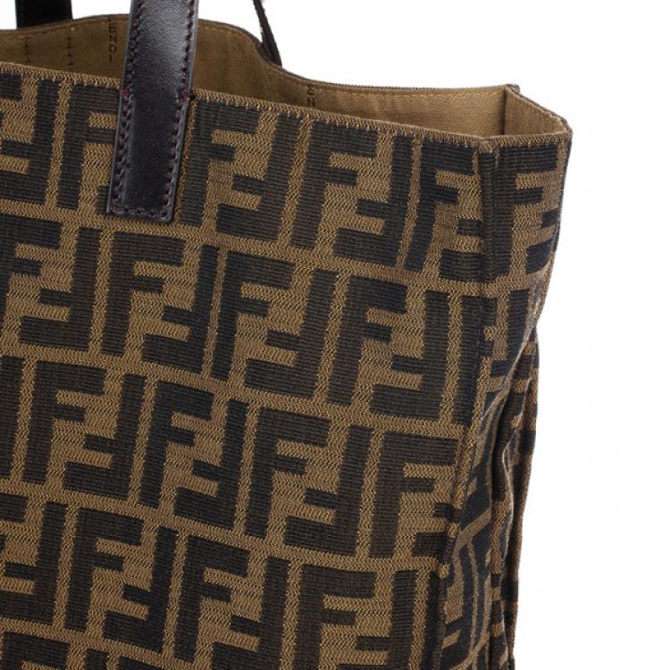 Pre Owned Fendi Brown Vertical Chef Shopping Bag