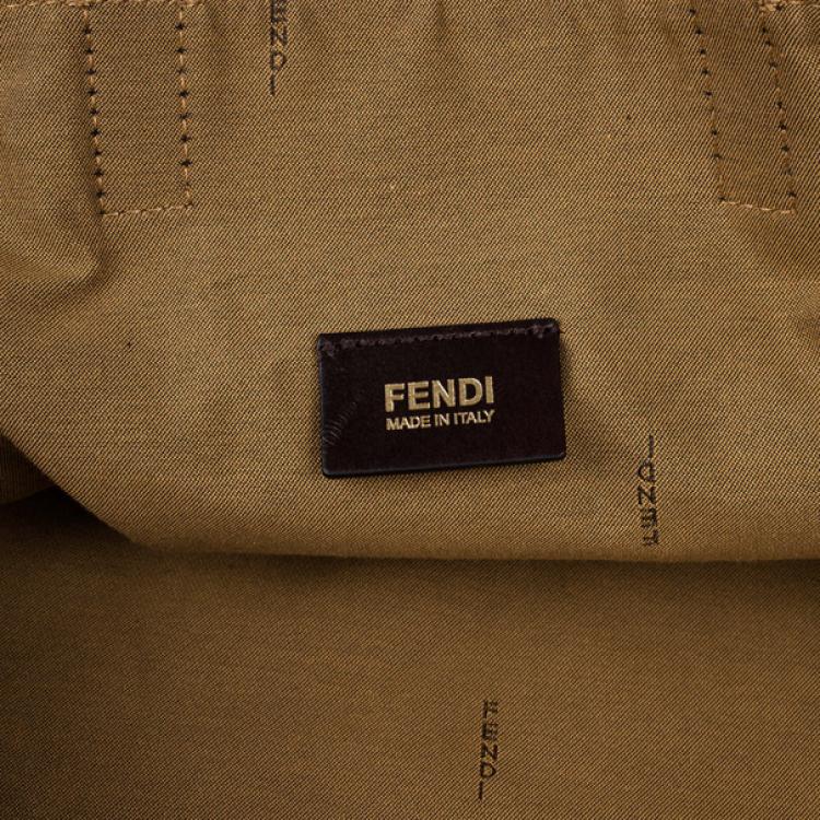 Pre Owned Fendi Brown Vertical Chef Shopping Bag