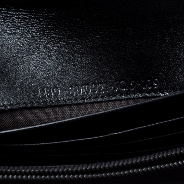 Pre Owned Fendi Black Zucchino Canvas Continental Wallet