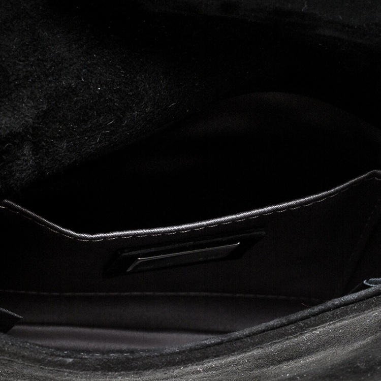 Pre Owned Fendi Black Suede Clutch