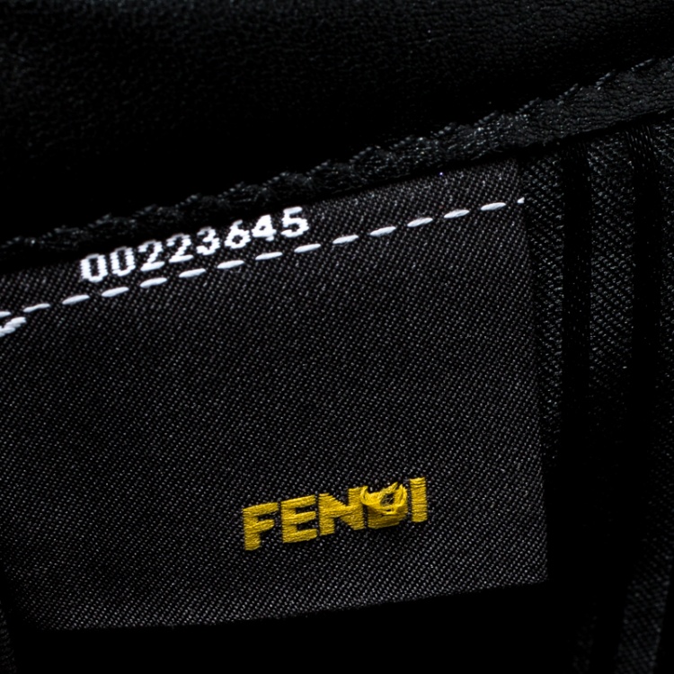 Pre Owned Fendi Black Patent Leather Fendilicious Wallet On Chain