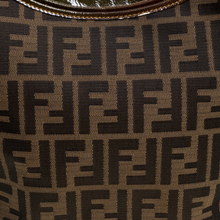 Pre Owned Fendi Tobacco Zucca Canvas and Leather Chef Shopper Tote