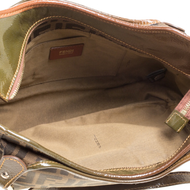 Pre Owned Fendi Tobacco Zucca Canvas and Leather Chef Shopper Tote