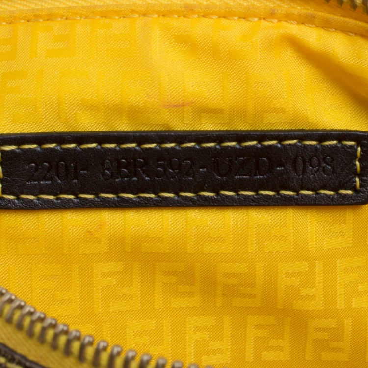 Pre Owned Fendi Tobacco Zucca Coated Canvas Pochette