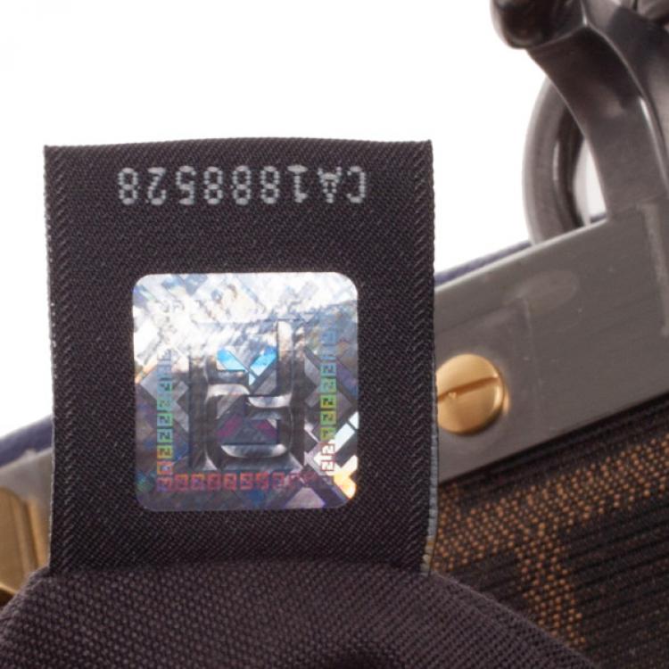 Pre Owned Fendi Purple Leather Mini Peekaboo