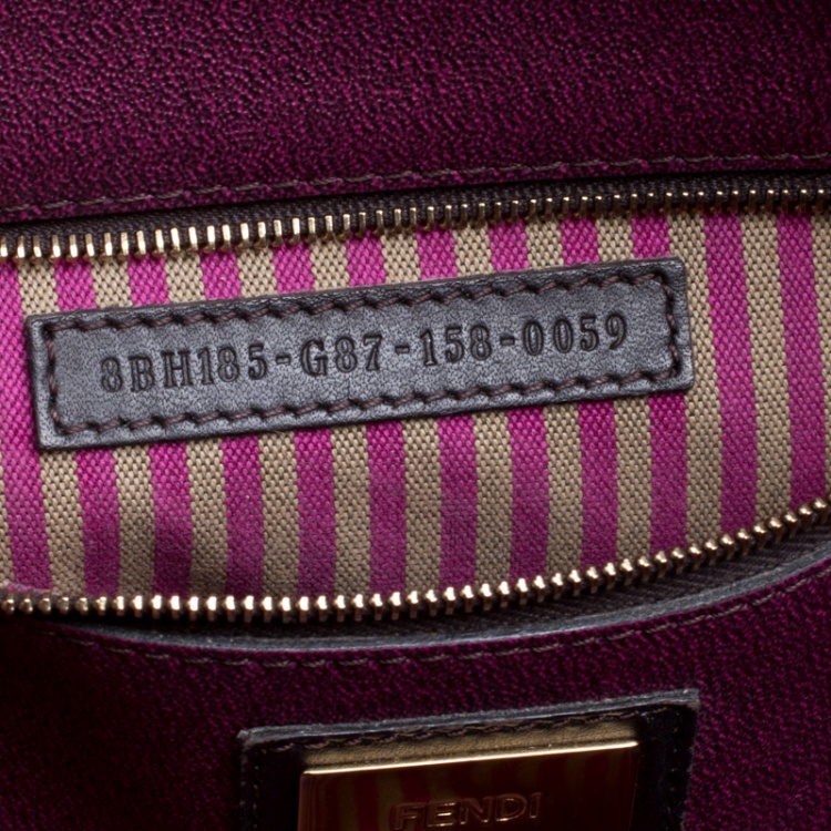 Pre Owned Fendi Tobacco Zucca Coated Canvas Spalmati Roll Shopper Tote