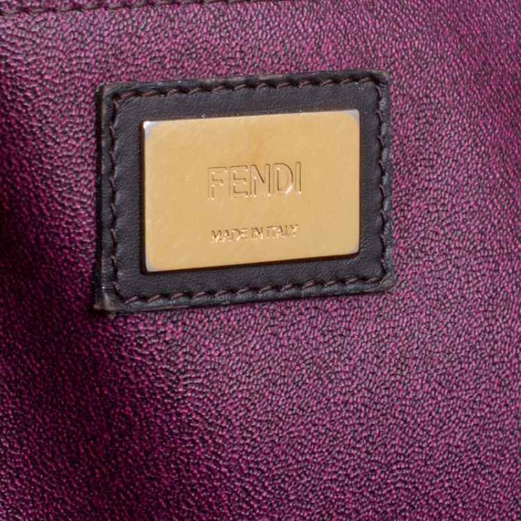 Pre Owned Fendi Tobacco Zucca Coated Canvas Spalmati Roll Shopper Tote