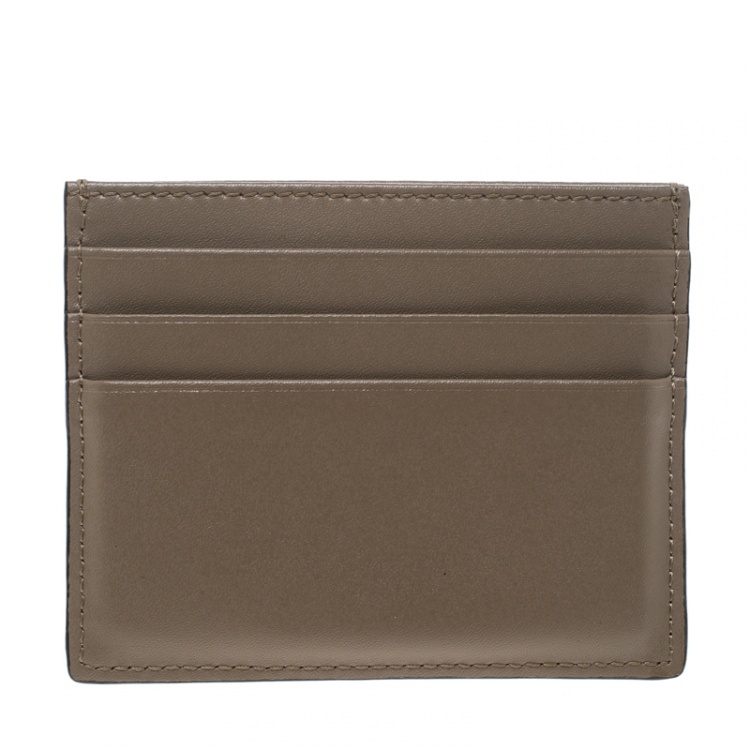 Pre Owned Fendi Beige Leather 6CC Card Holder