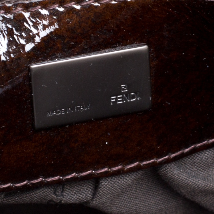 Pre Owned Fendi Tobacco Zucca Canvas and Coated Fabric To You Convertible Clutch Bag