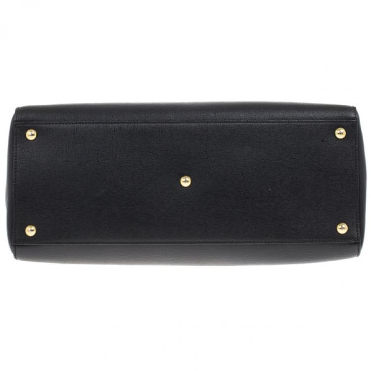 Pre Owned Fendi Black Leather 2Jours Tote