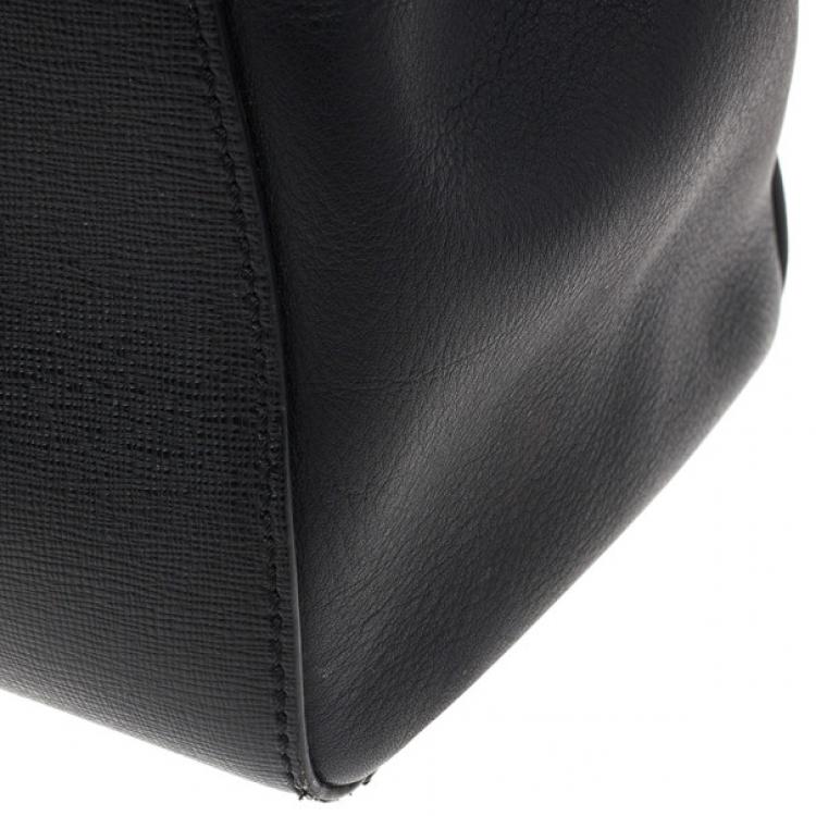 Pre Owned Fendi Black Leather 2Jours Tote