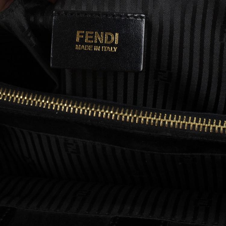 Pre Owned Fendi Black Leather 2Jours Tote