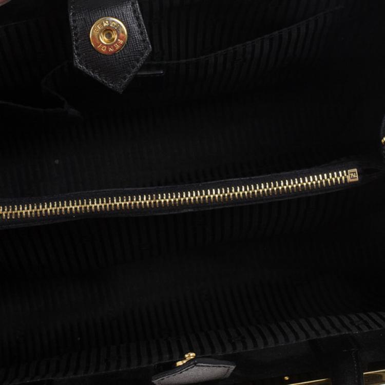Pre Owned Fendi Black Leather 2Jours Tote