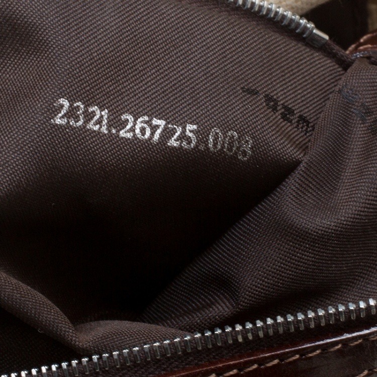 Pre Owned Fendi Beige/Brown Zucca Canvas and Leather Baguette Shoulder Bag