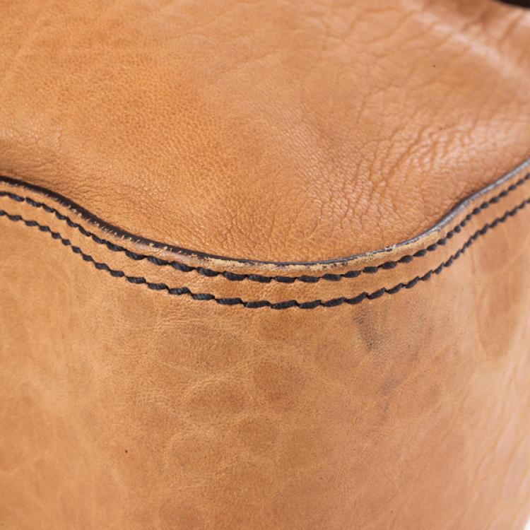 Pre Owned Fendi Brown Large Leather B Bag