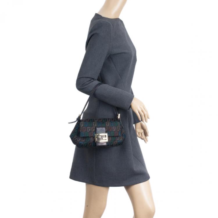 Pre Owned Fendi Purple Monogram Baguette