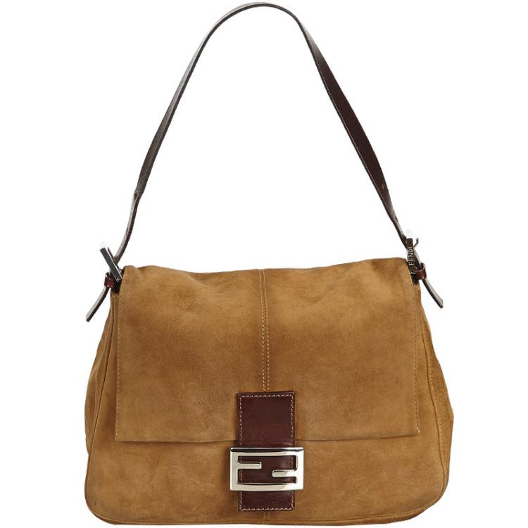 fendi brown suede bag