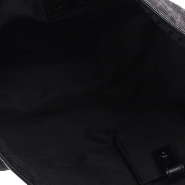 Pre Owned Fendi Black Mini Zucca Tote