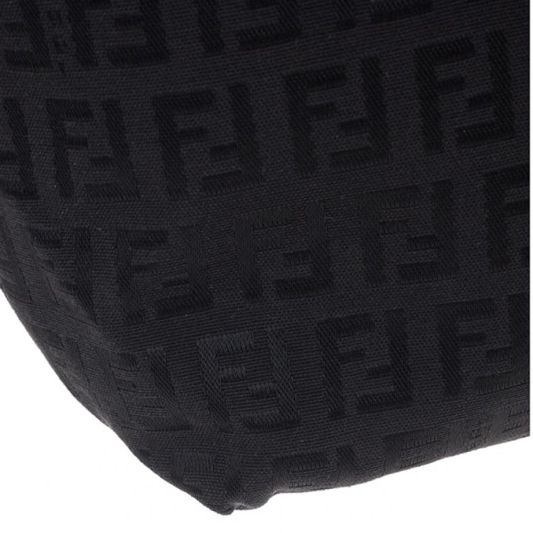 Pre Owned Fendi Black Mini Zucca Tote