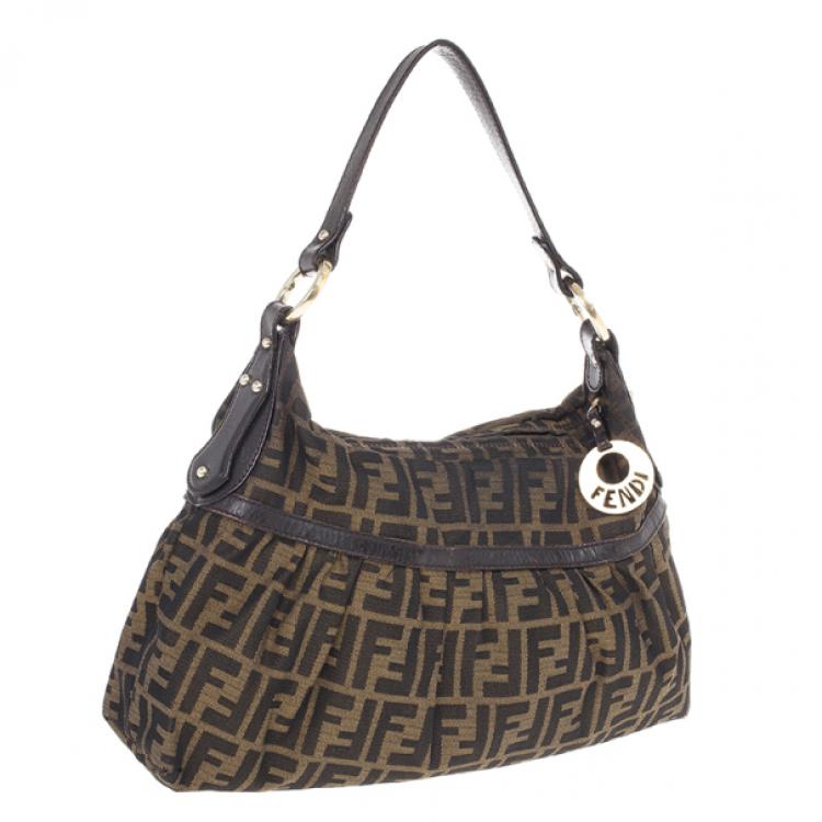 Pre Owned Fendi Chef Zucca Shoulder Bag