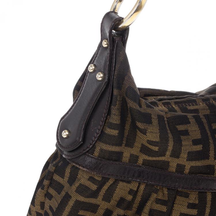Pre Owned Fendi Chef Zucca Shoulder Bag