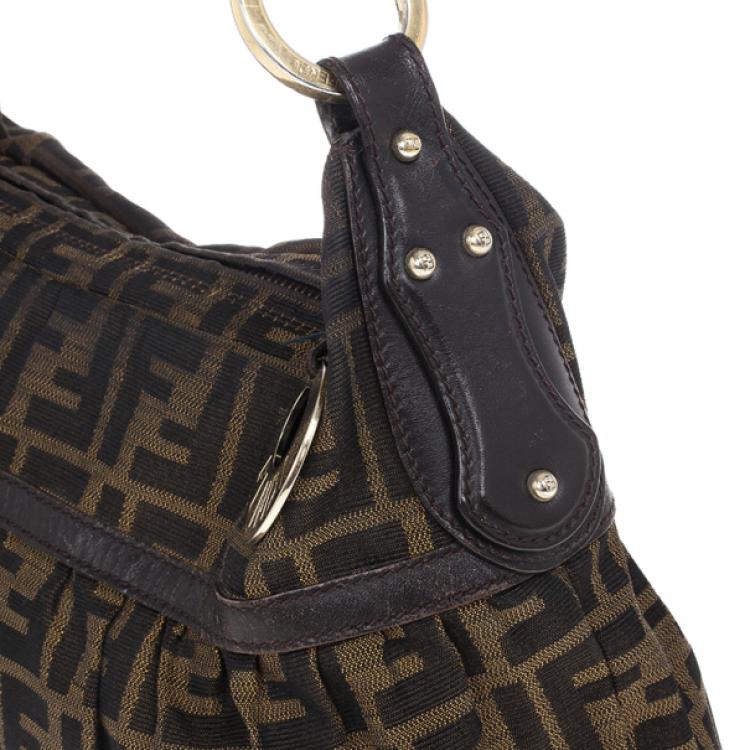 Pre Owned Fendi Chef Zucca Shoulder Bag