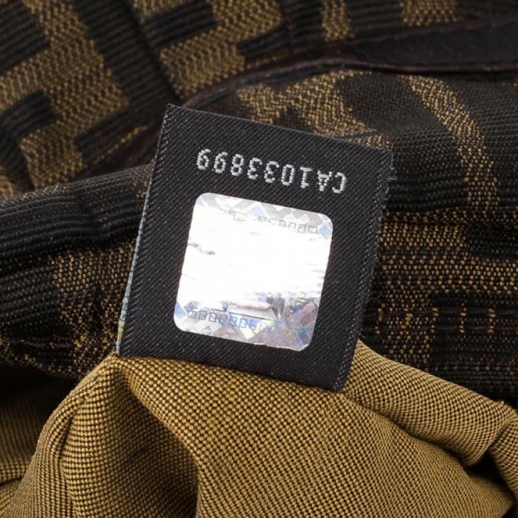 Pre Owned Fendi Chef Zucca Shoulder Bag