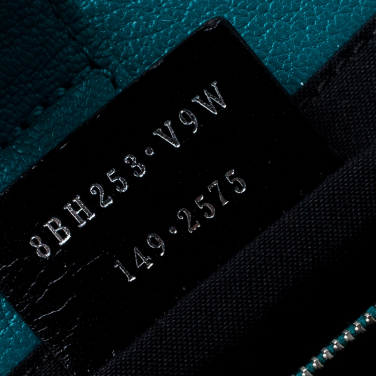 مملوكة مسبقًا Fendi Blue/Green Denim and Leather Petite 2Jours Top Handle Bag