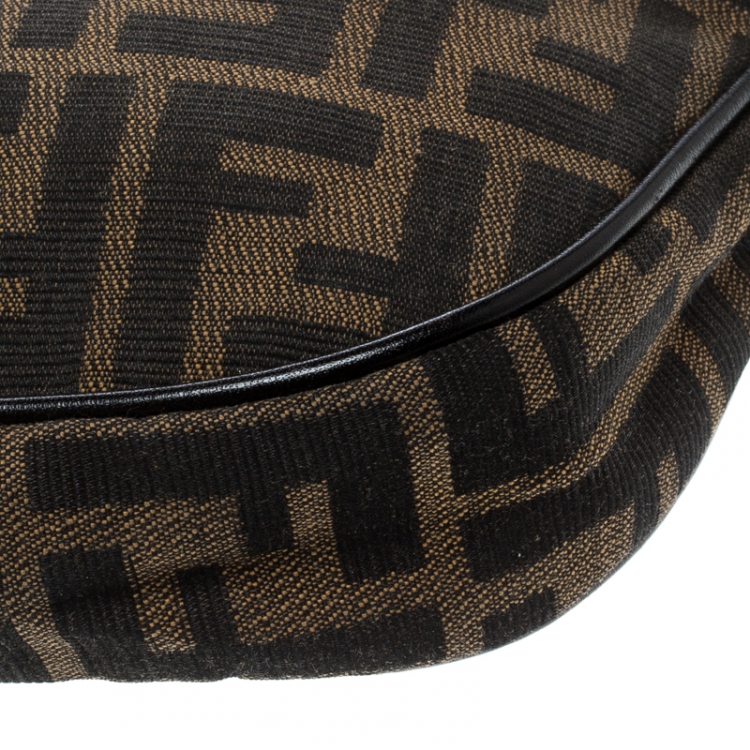 Pre Owned Fendi Brown Zucca Canvas Pochette 