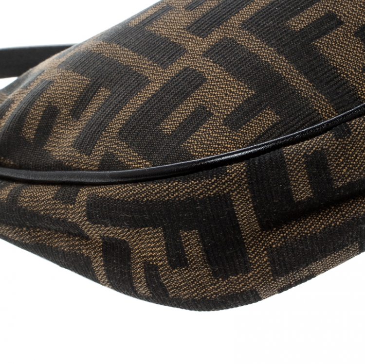 Pre Owned Fendi Brown Zucca Canvas Pochette 