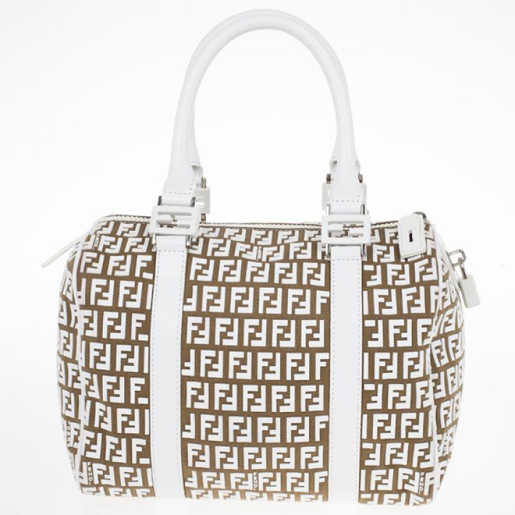 Pre Owned Fendi Forever Bauletto Small Boston Bag