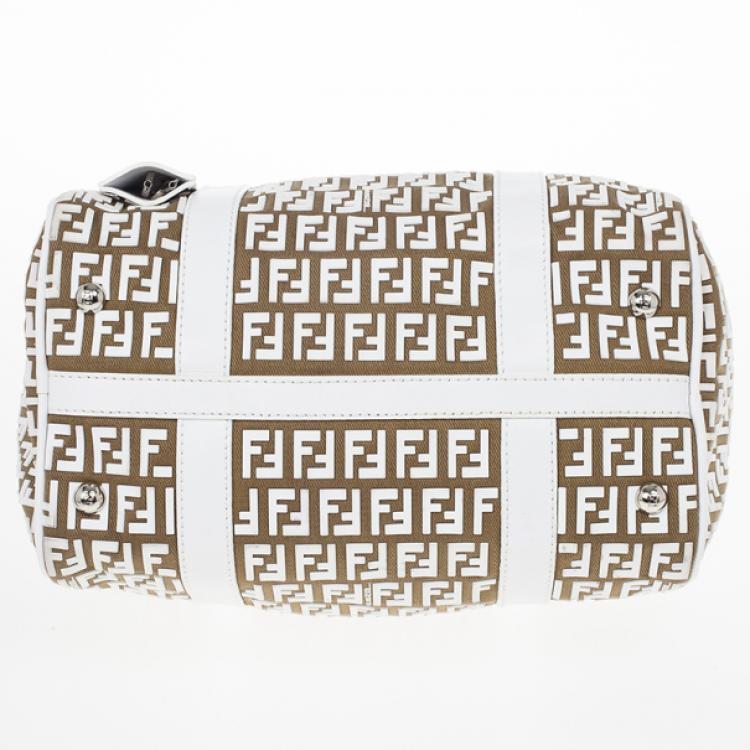 Pre Owned Fendi Forever Bauletto Small Boston Bag