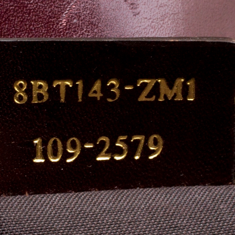 Pre Owned Fendi Burgundy Leather Maxi Baguette Flap Shoulder Bag