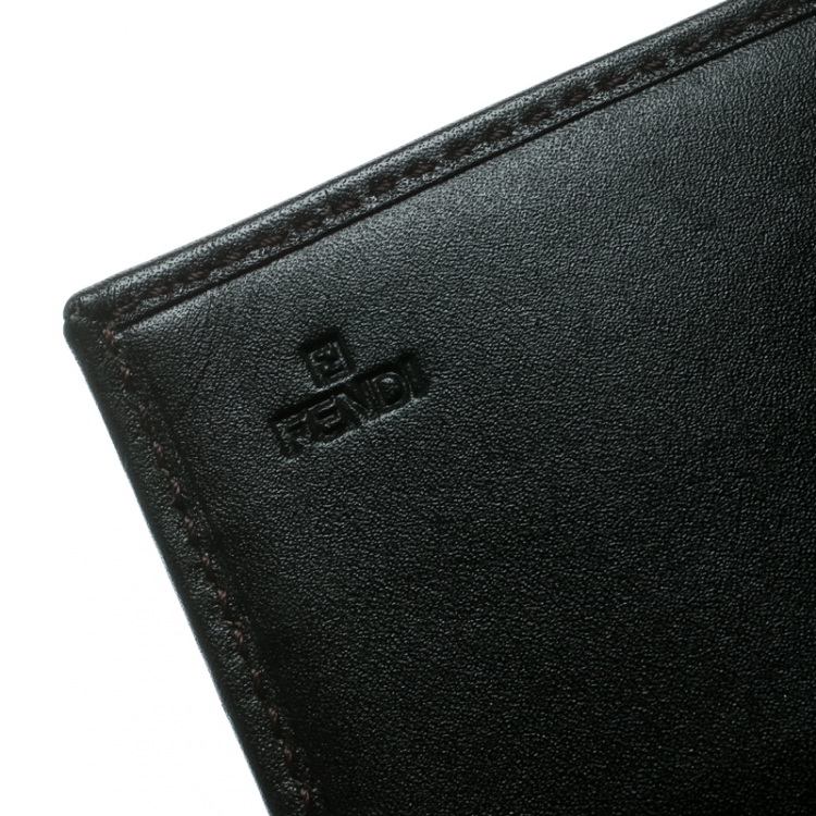 Pre Owned Fendi Tobacco Zucca Canvas Continental Wallet