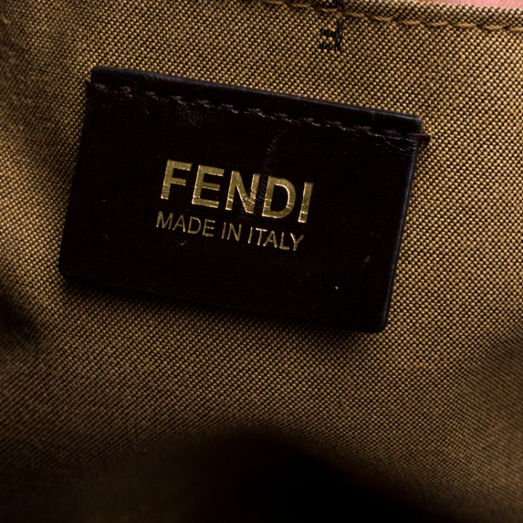 مملوكة مسبقًا Fendi Red Canvas Zucca Jacquard Boston Bag