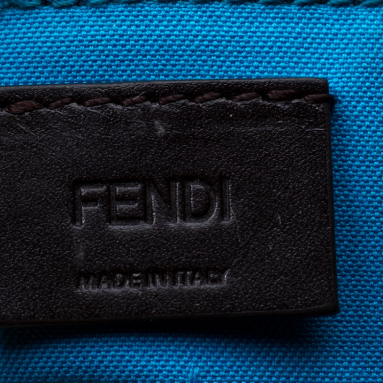 Pre Owned Fendi Tobacco Zucca Canvas Mini Pochette Bag