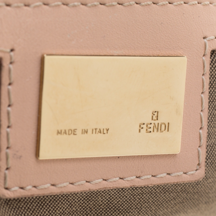 مملوكة مسبقًا Fendi Blush Pink Zucchino Piccola Satchel