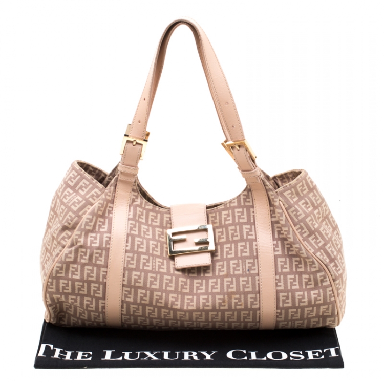 مملوكة مسبقًا Fendi Blush Pink Zucchino Piccola Satchel