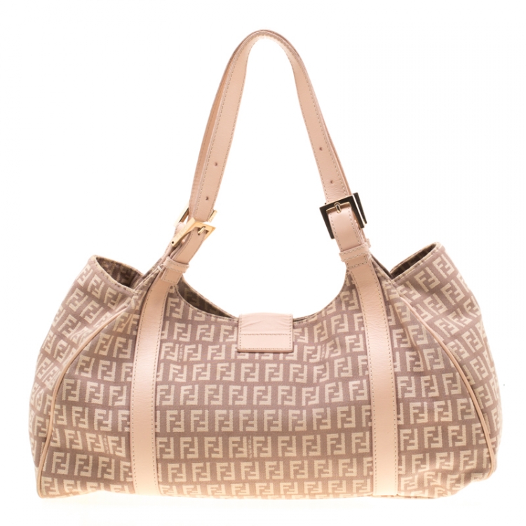 مملوكة مسبقًا Fendi Blush Pink Zucchino Piccola Satchel