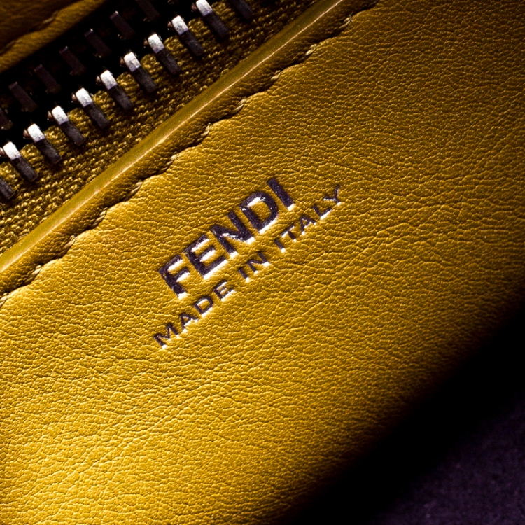 Pre Owned Fendi Purple Quilted Nubuck Leather Dotcom Click Shoulder Bag