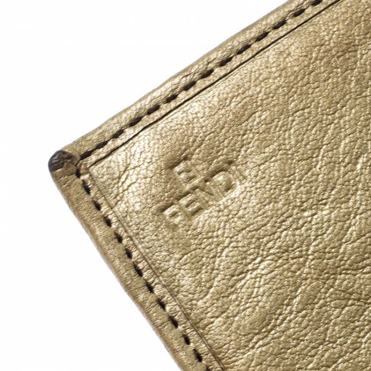 Pre Owned Fendi Tobacco Zucca Canvas and Leather Chef Continental Wallet