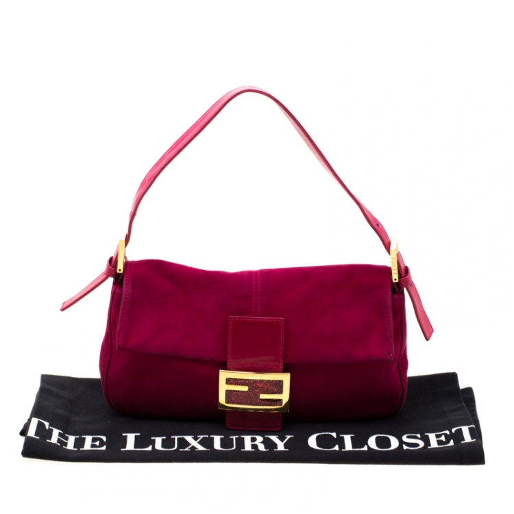 fendi baguette suede